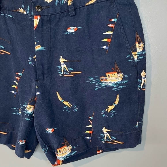 POLO Ralph Lauren Retro Print Ski Sailing Cotton 6” Shorts - Picture 4 of 9